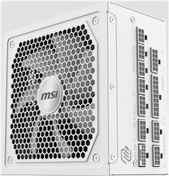 MSI 1000W 80 PLUS Gold Certified ATX Power Supply, White