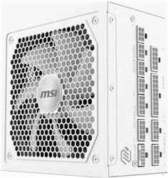 MSI 1000W 80 PLUS Gold Certified ATX Power Supply, White