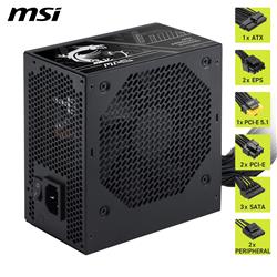 MSI 650W Bronze ATX Power Supply, Black