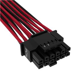 CORSAIR Premium Individually Sleeved 12+4pin PCIe Gen 5 Type-4 600W 12VHPWR Cable, Black/Red(Open Box)