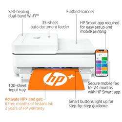 HP Envy 6455e Wireless 3-in-1 Color Inkjet Printer, White(Open Box)