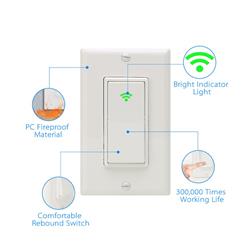 Jinvoo Remote Control Smart Home Mechanical WIFI Light Wall Switch