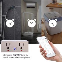 Jinvoo 2-Outlet 10A Mini Smart WiFi Plug Works(Open Box)