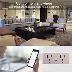 Jinvoo 2-Outlet 10A Mini Smart WiFi Plug Works(Open Box)