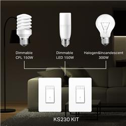 TP-Link Kasa Smart WiFi Light Switch, 3-Way Dimmer Kit (KS230 KIT)