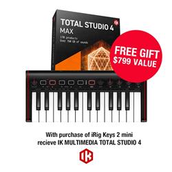 IK MULTIMEDIA iRig Keys 2 Mini with Free Gift Total Studio 4 Max