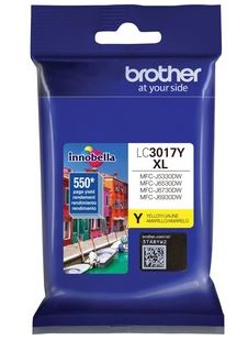 BROTHER Innobella LC3017Y Ink Cartridge, Yellow, 550 Pages, 1 Pack