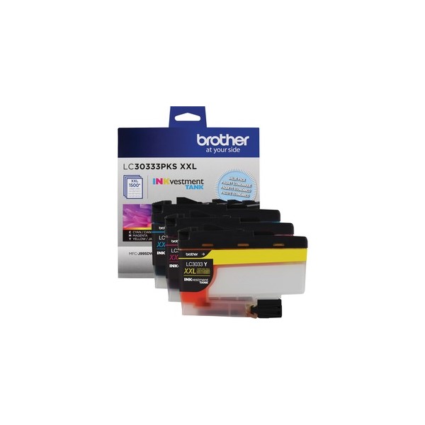 BROTHER Genuine Super High-Yield 3-Pack Colour (LC30333PKS)