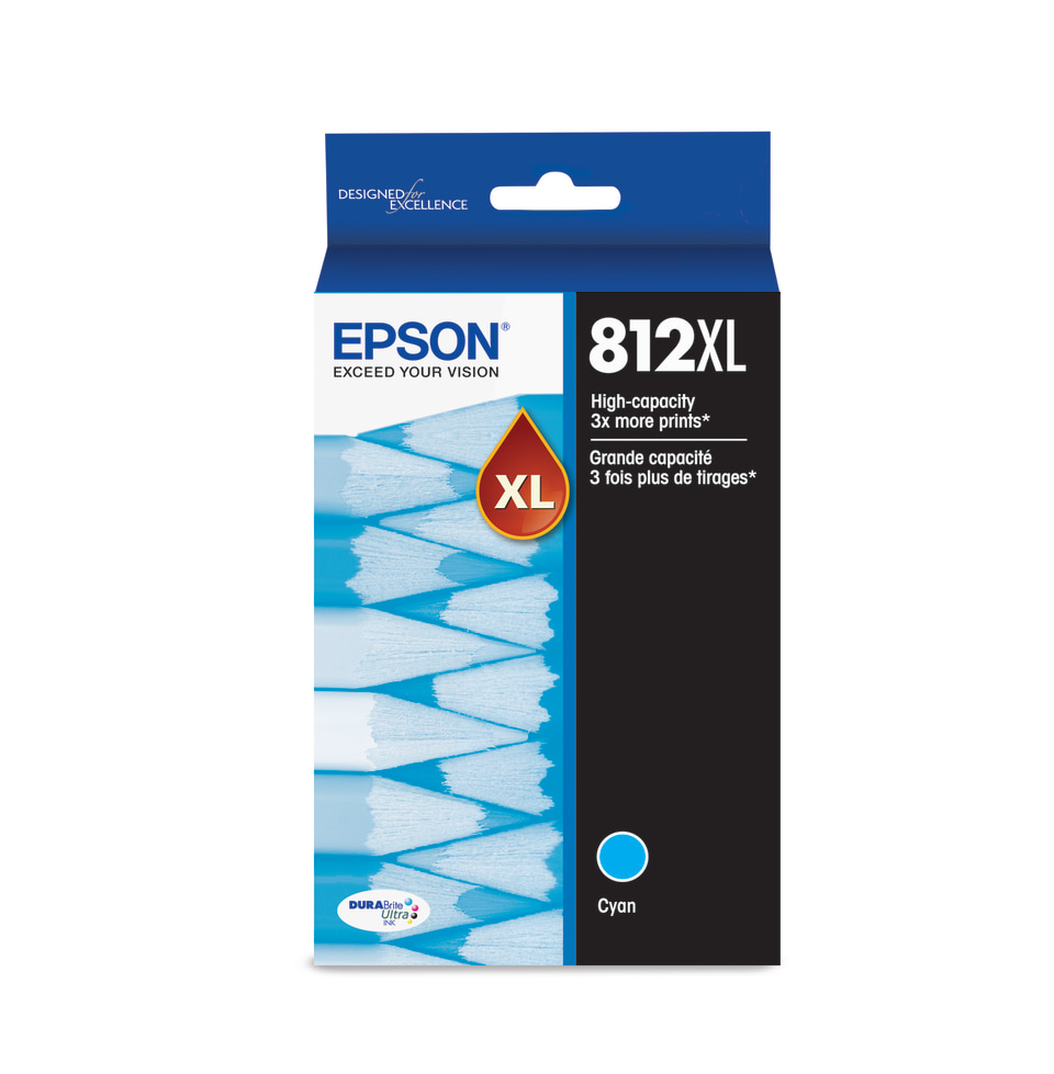 EPSON (DURABrite Ultra T812XL) - Cartouche d'encre originale cyan