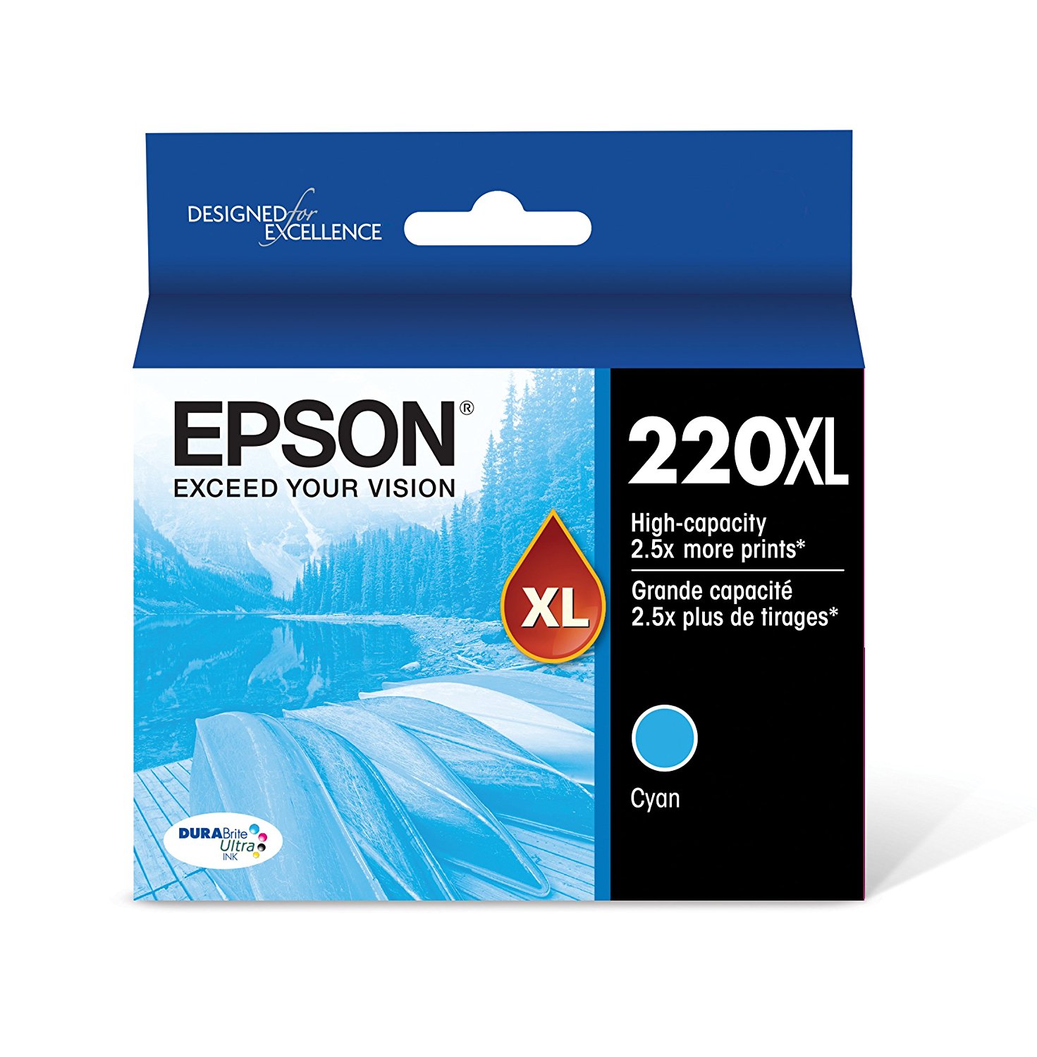 Cartouche d'encre haute capacité EPSON T220XL220 DURABrite Ultra Cyan