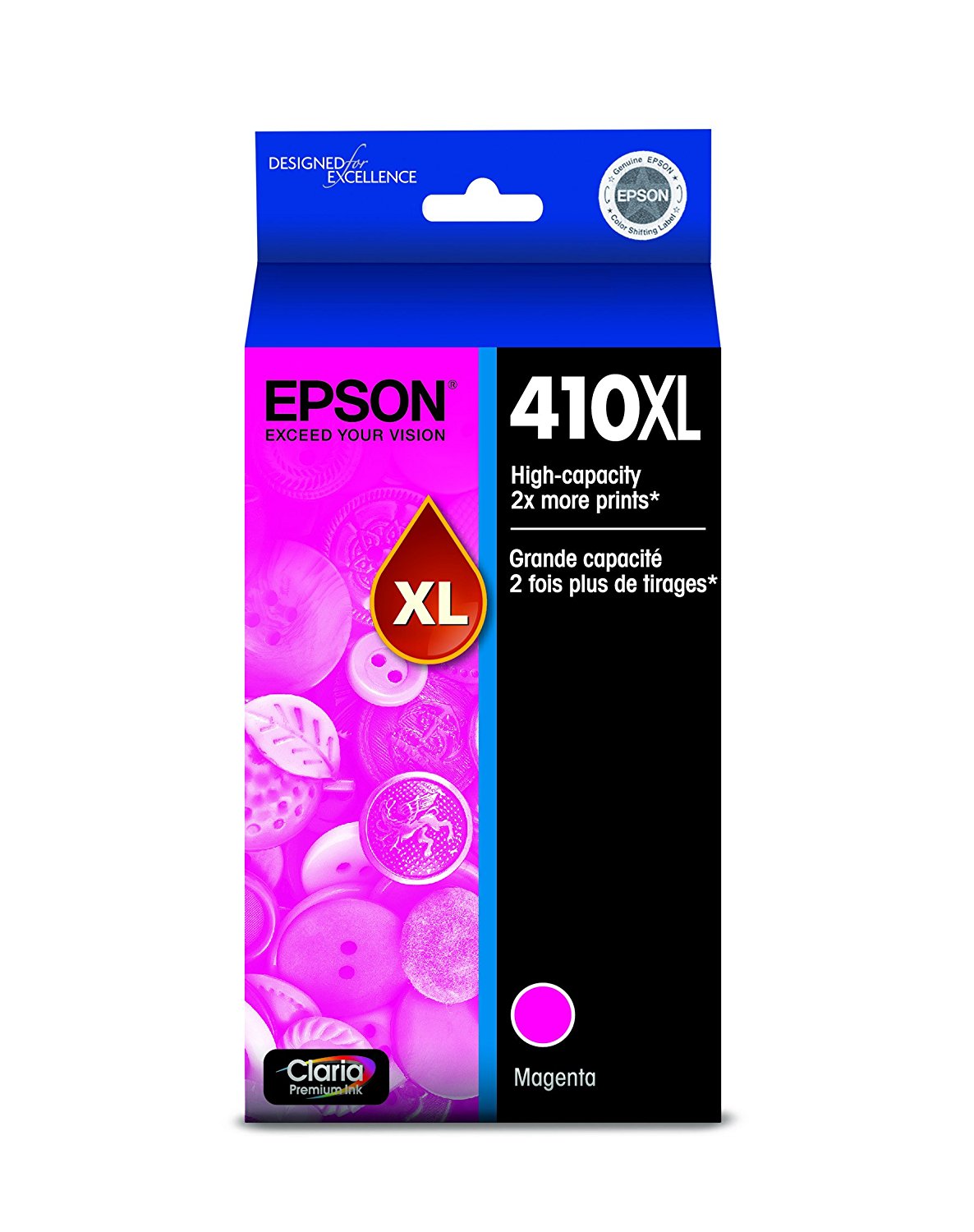 Cartouche d'encre magenta EPSON T410 Claria Premium XL avec Sensormatic