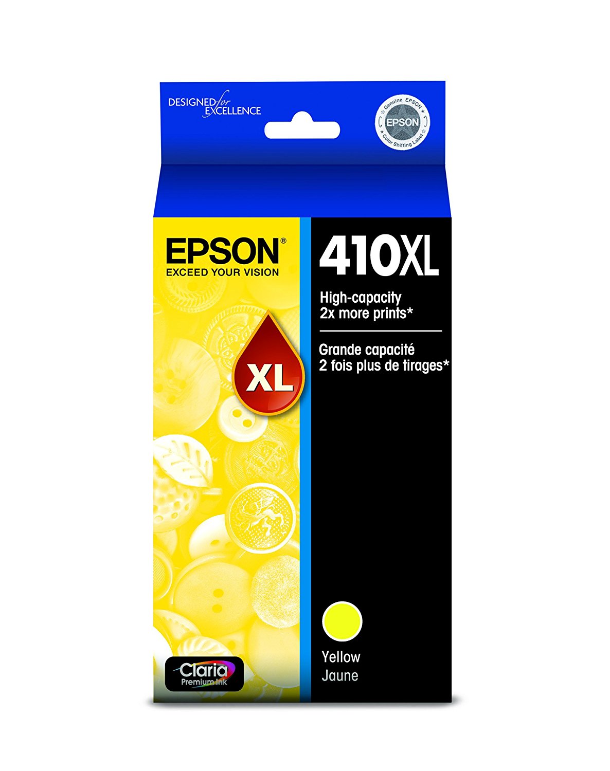 Cartouche d'encre jaune EPSON T410 Claria Premium XL avec sensormatic