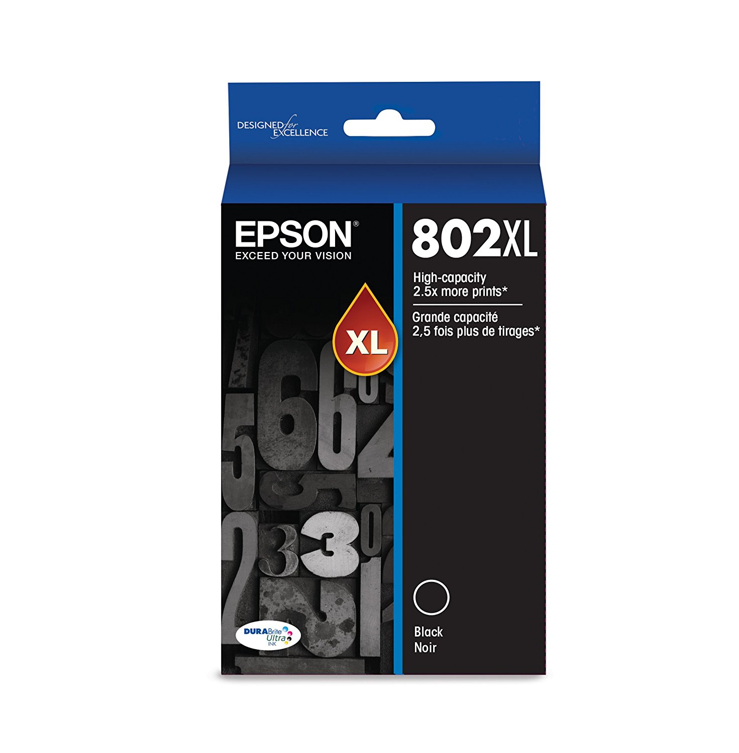 EPSON T802 DuraBrite Ultra XL Black Ink Cartridge Sensormatic