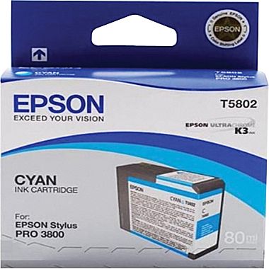 Epson T5802 Cyan Ultrachrome K3 Ink Cartridge | T580200