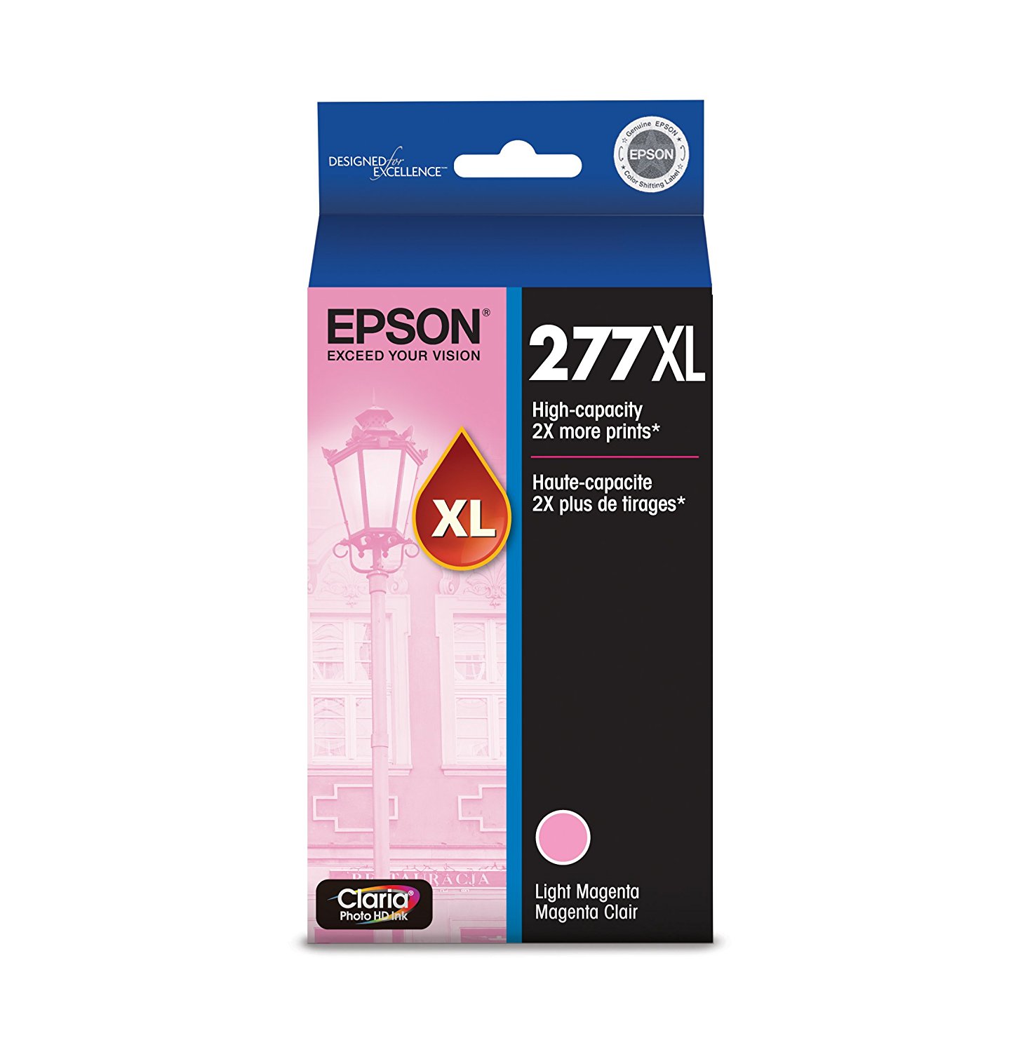 Epson (277XL / T277XL620) - Cartouche d'encre magenta clair à rendement élevé pour imprimantes Epson