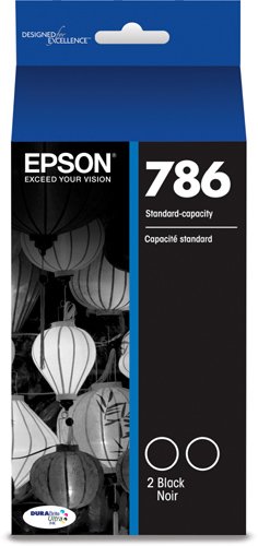 Epson 786 Black 2-Pack Ink Cartridges | T786120-D2