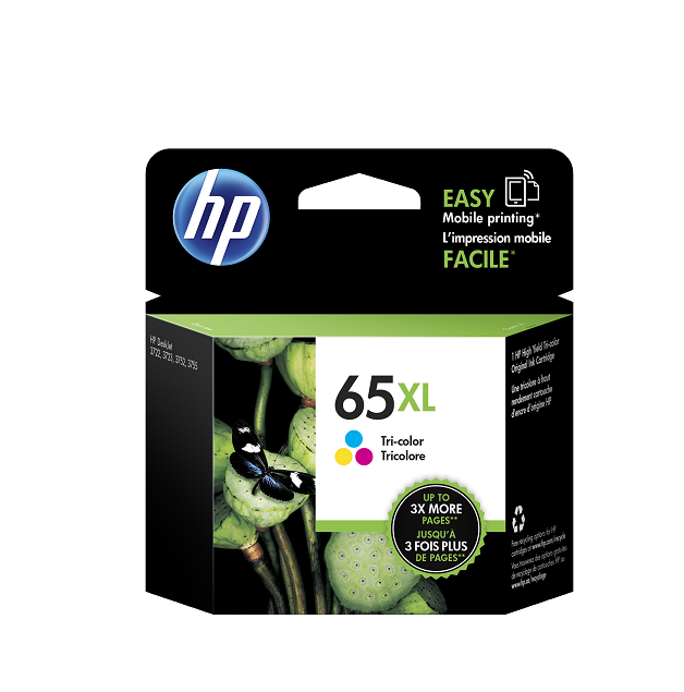 HP 65XL Tri-colour High Yield Original Ink Cartridge (N9K03AN)