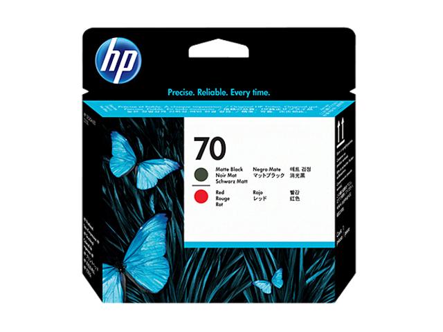 HP (70) - Têtes d'impression noir mat et rouge pour imprimantes HP (C9409A)