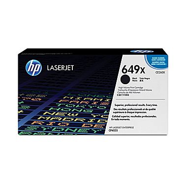 Cartouche de toner HP 649X (CE260X) noire à haut rendement pour LaserJet originale