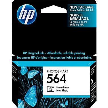 HP (564) - Cartouche d'encre photo noire pour imprimantes HP - Jet d'encre (CB317WN#140)