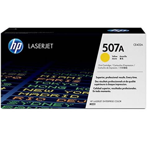 HP (LaserJet 507A) - Cartouche de toner jaune pour imprimantes HP LaserJet - Laser - 6 000 pages (CE402A)