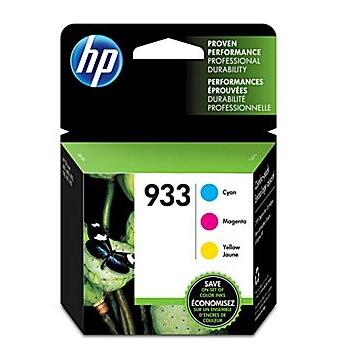 HP 933 Cyan, Magenta & Yellow Original Ink Cartridges 3-pack (N9H56FN)