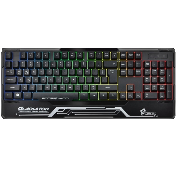 Dragon War Gladiator Semi Mechanical Gaming Keyboard Black GK-008