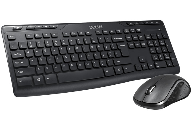 DELUX - Ensemble clavier OM06G et souris M391GX sans fil