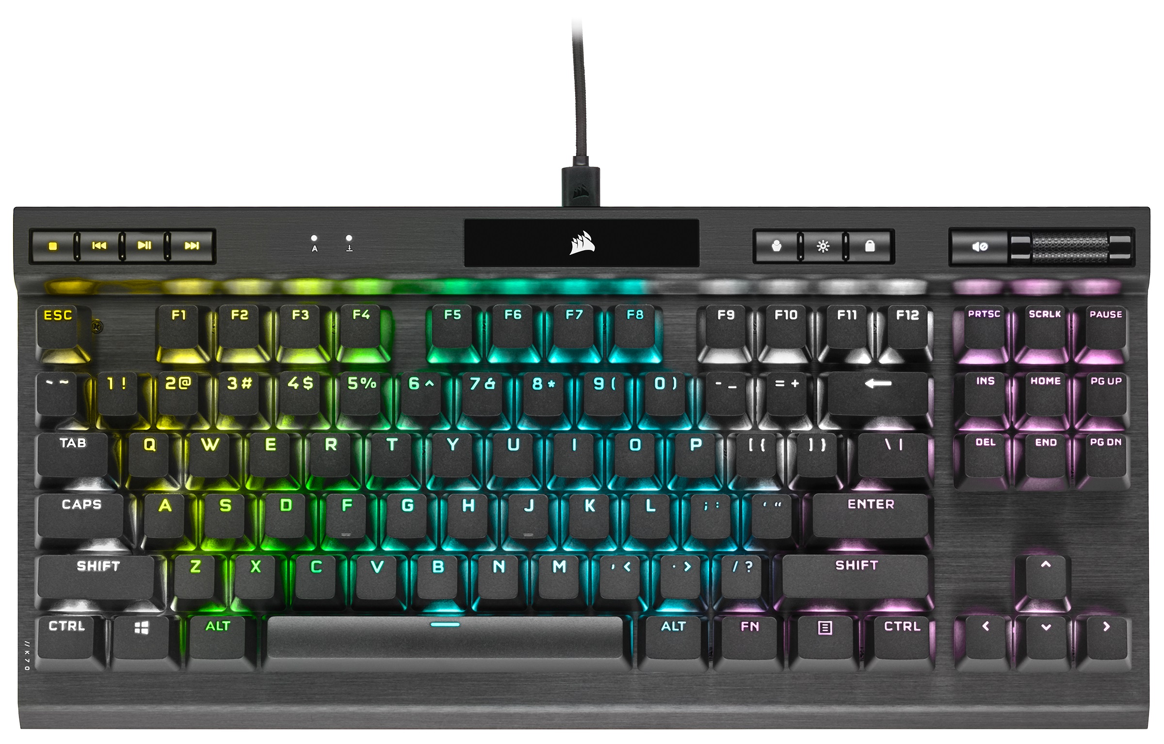 CORSAIR K70 RGB TKL Mechanical Gaming Keyboard, Backlit RGB LED, Cherr(Open Box)