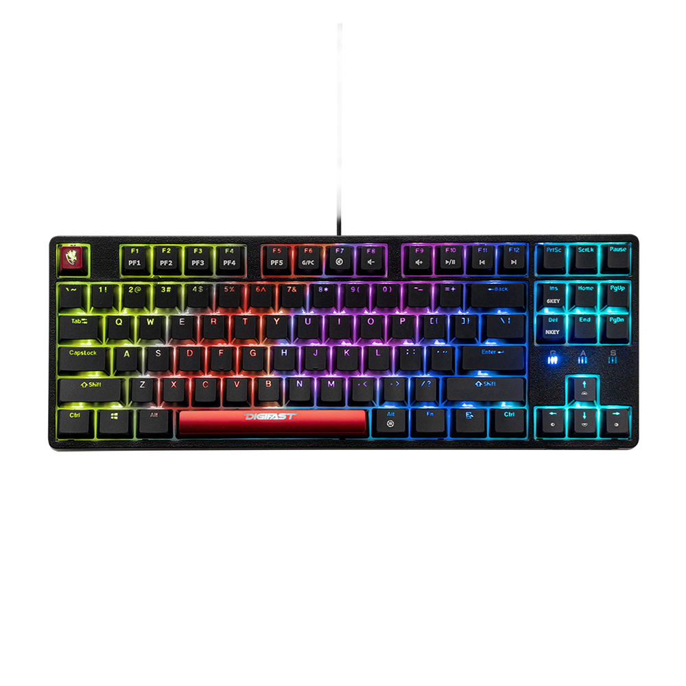 Digifast Mechanical RGB Tenkeyless Gaming Chronus Series Keyboard with RED Cherry MX Switches - CS21-R