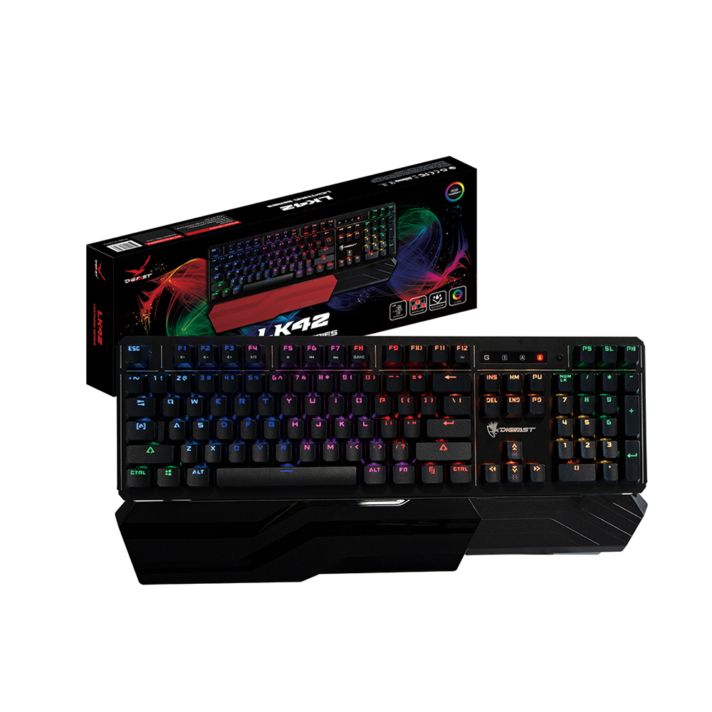 Digifast Lightning Mechanical RGB Gaming Keyboard with wrist Rest - LK42