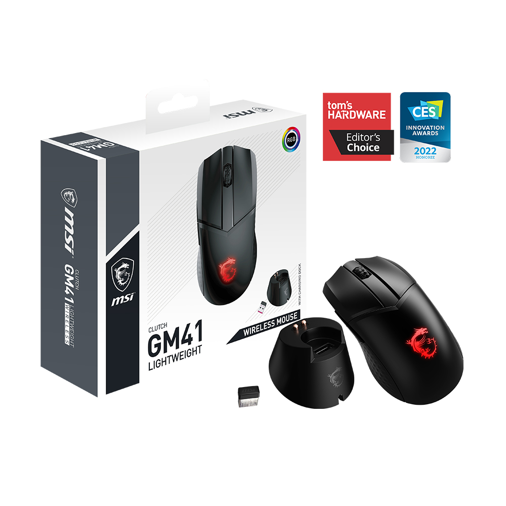 MSI Clutch GM41 Lightweight Wireless Mouse