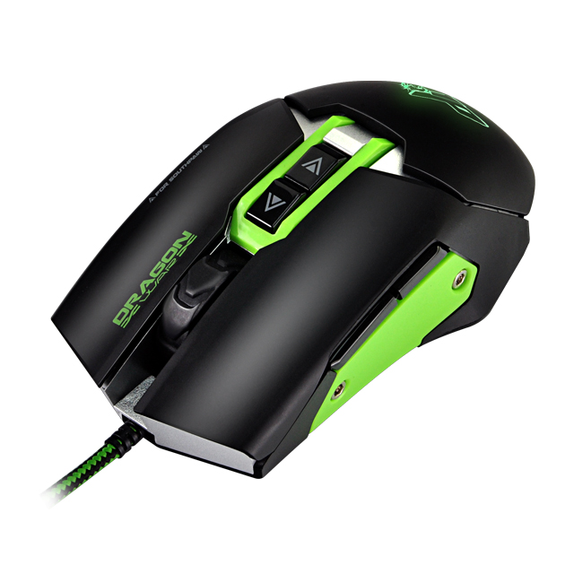 DRAGON WAR ELE-G18 Ambidextrous Gaming Mouse w/ Macro Function, Black