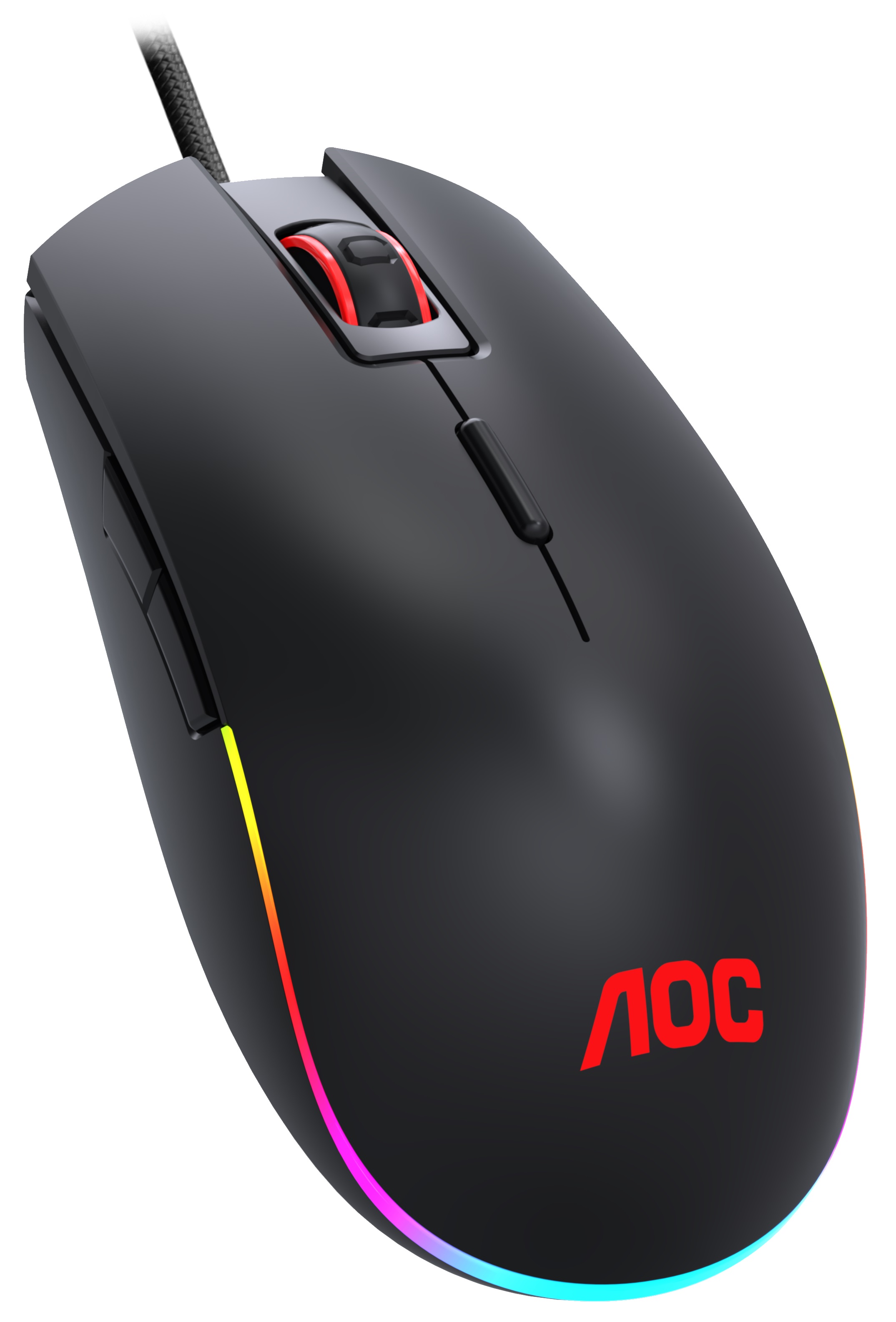 Souris de jeu AOC GM500 RVB pour jeux, commutateurs OMRON (G/D), 5000 DPI (GM500)(Open Box)