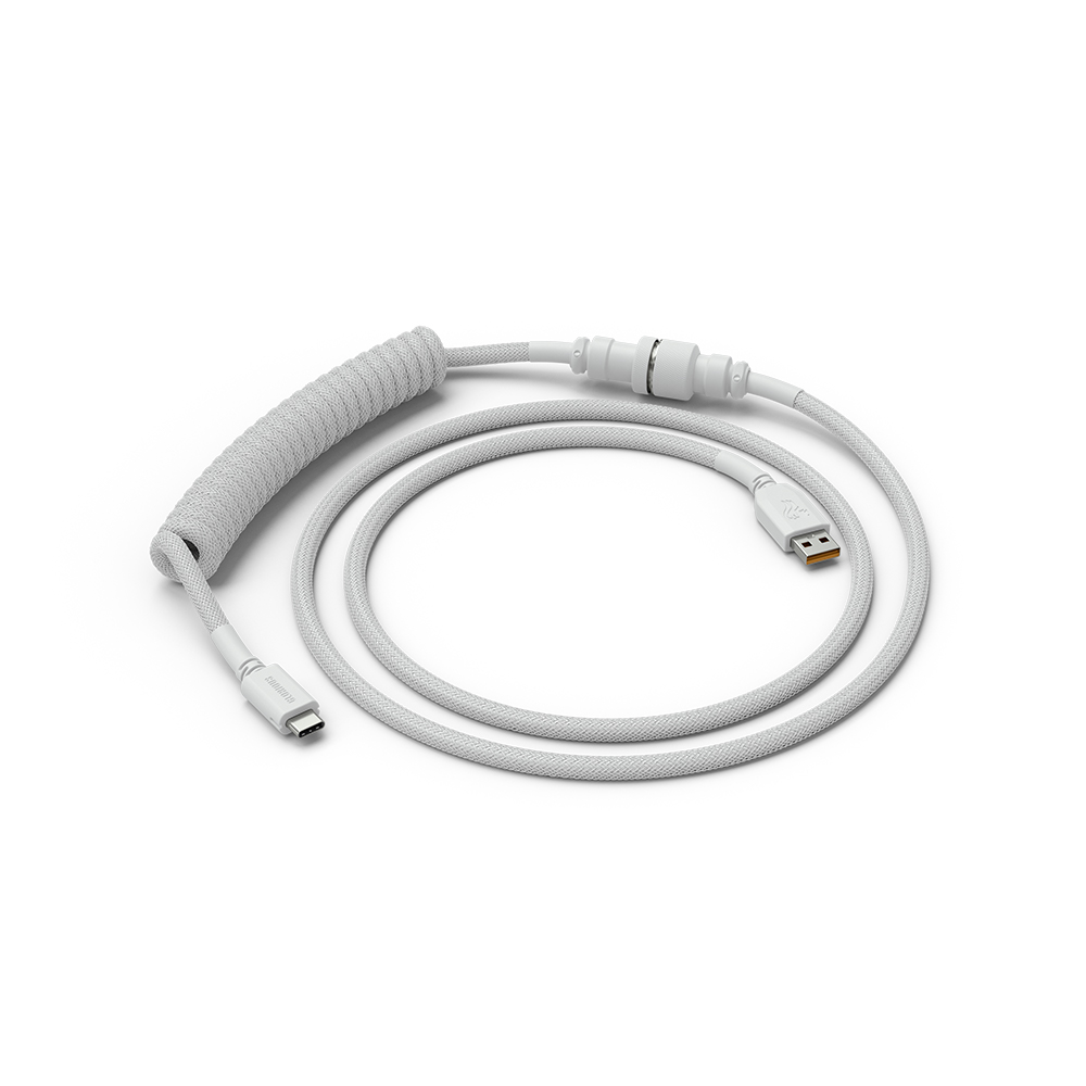 Câble spiralé Glorious USB-C - Ghost (GLO-CBL-COIL-WHITE)
