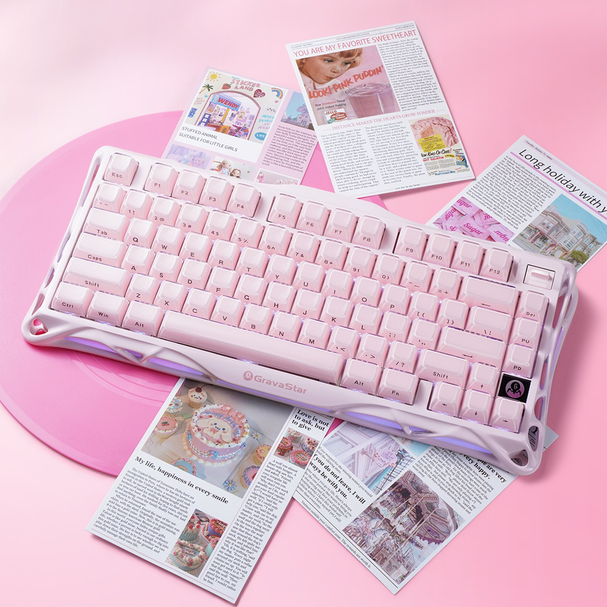 GravaStar Mercury K1 75% Wireless Mechanical Gaming Keyboard