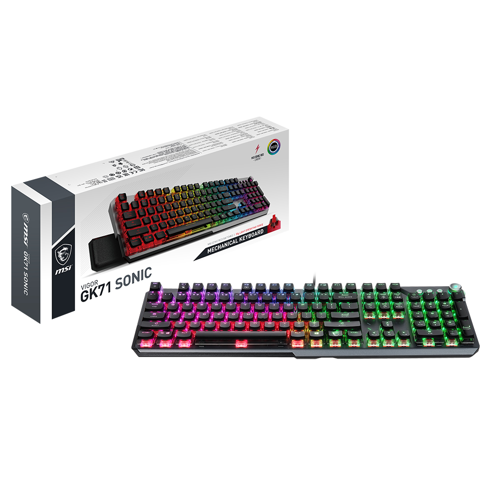 MSI VIGOR GK71 SONIC Gaming Keyboard - Red Switch