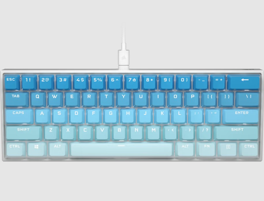 CORSAIR K65 RGB MINI Gaming Keyboard - Speed Switch - Ethereal Blue