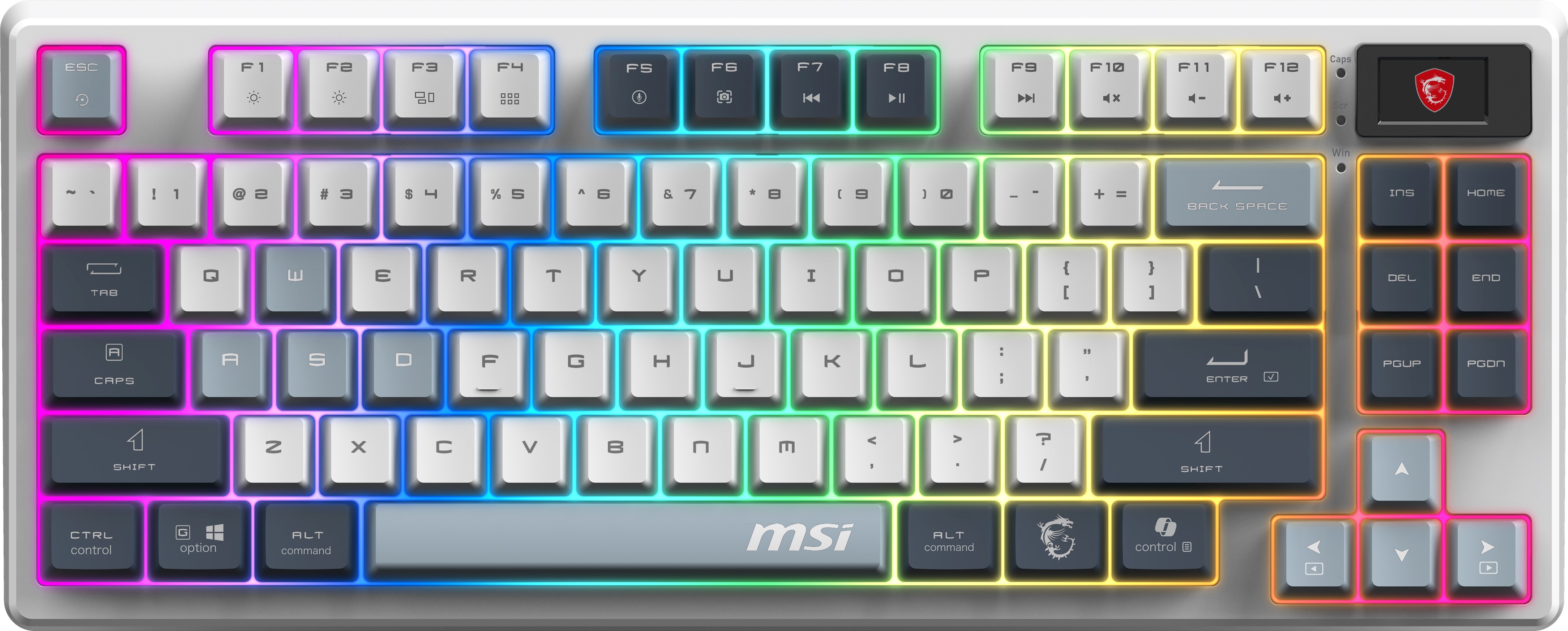 MSI FORGE GK600 TKL W SKY US Gaming Keyboard