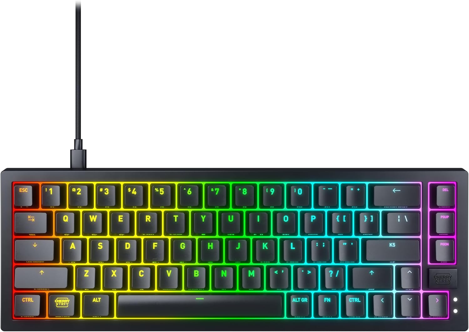 CHERRY XTRFY K5V2 Compact 65% Gaming Keyboard, Black