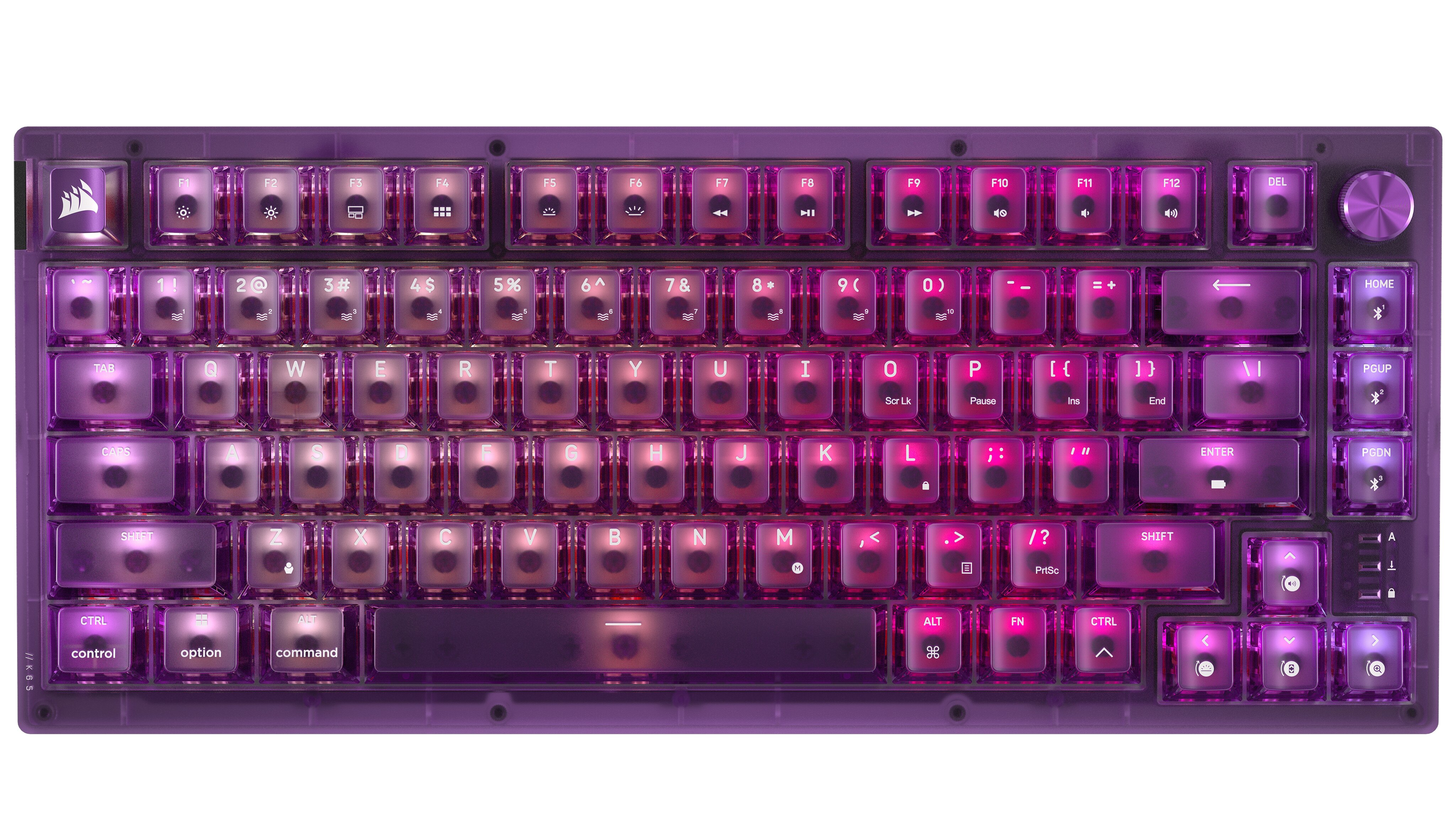 CORSAIR K65 PLUS 75% Gaming Keyboard, Atomic Purple