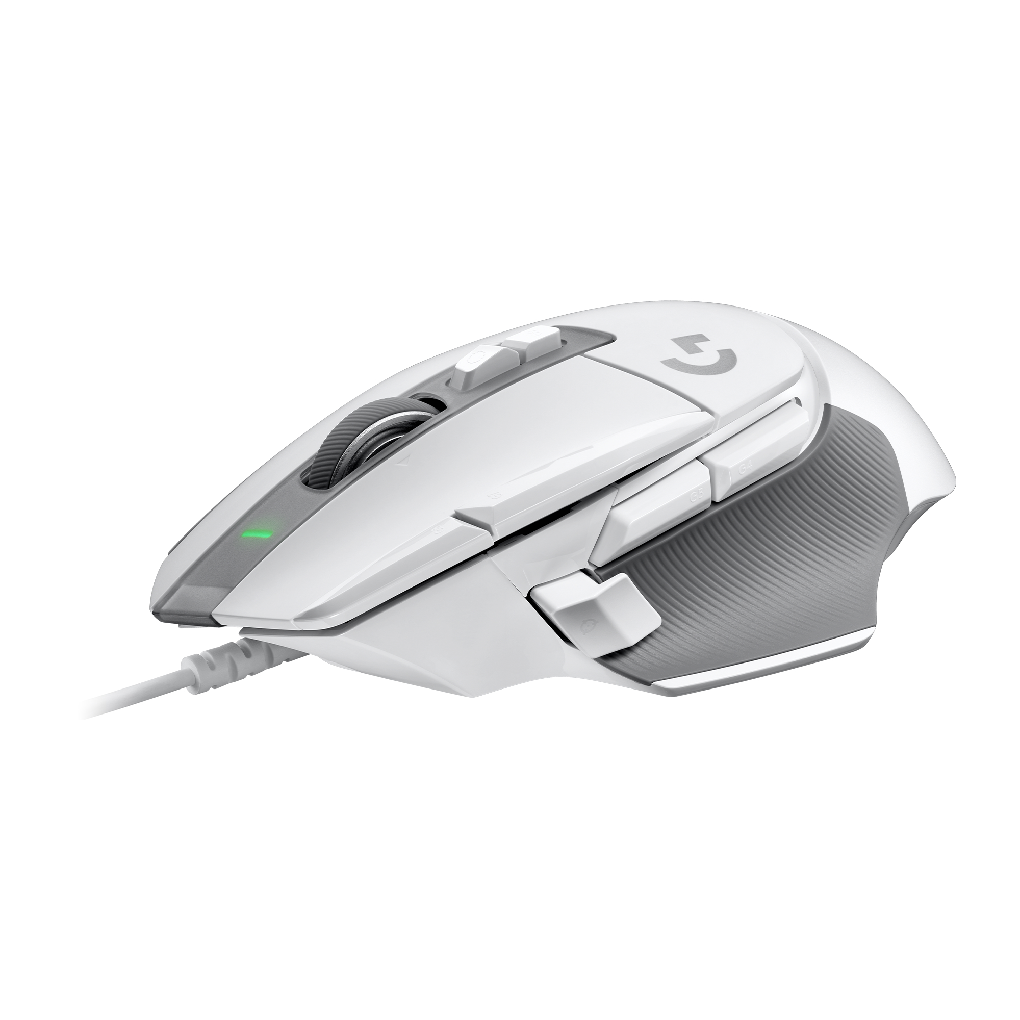 LOGITECH G502 X Wired Gaming Mouse - LIGHTFORCE hybrid optical-mechanical primary switches - White