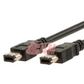 iCAN Firewire (1394) 6/6-pin Cable - 15 ft. (for PC to 6pin Firewire Device) (1394MM66-15)