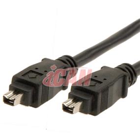 iCAN Firewire (1394) 4/4-pin Cable - 10 ft. (for Notebook PC 4pin to 4pin FireWire Device) (1394MM44-10)