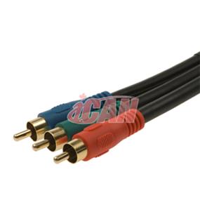 iCAN Premium 3RCA High Definition TV Component Video Cable - 12 ft. (AV 3CMPVDO-12)