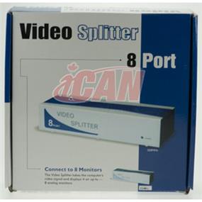 iCAN SVGA Power Splitter 8 Port w/350MHz (2048 x 1536 @ 60Hz) (SVGA 8 SPLITTER)