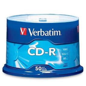 Verbatim CD-R 700MB/80min recording 52X ,50 Pack Spindle (94691)