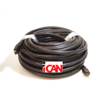 iCAN Heavy Duty Commercial Grade (in-Wall CL3, FT4) Gold Plated HDMI 24AWG Ethernet, 3D, 4K Deep Colour, 1080P/1600P - 25 ft. (HH-24-CL3-025)