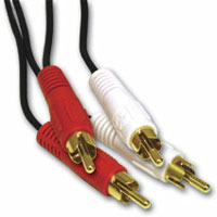 iCAN RCA 2xAudio Red/White Cable M/M - 6 ft. (AV 2RCA-006)(Open Box)