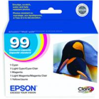 Epson 99 Tri-Color/LC/LM 5-Pack Ink Cartridge (T099920-S)